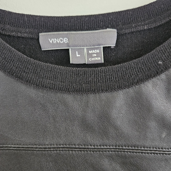 Vince Wool and Leather Sweater - Picture 3 of 14